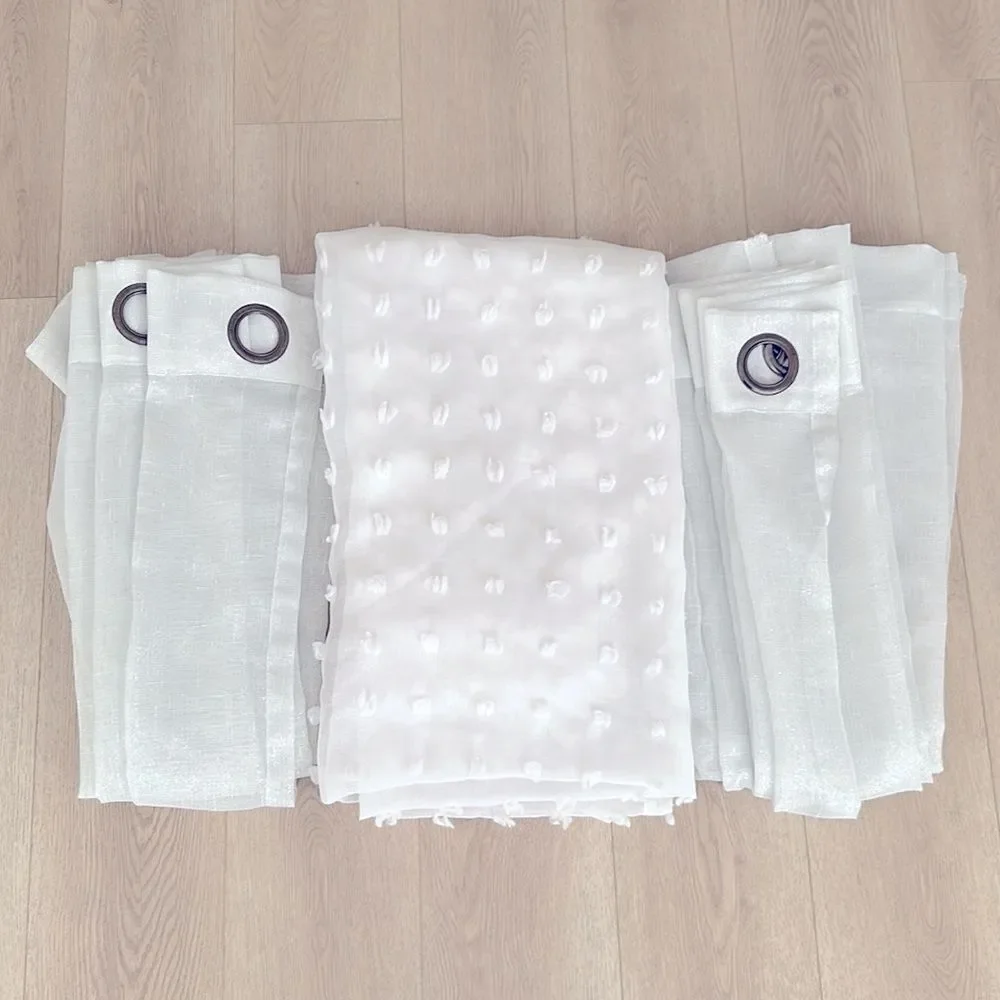 White and silver curtains